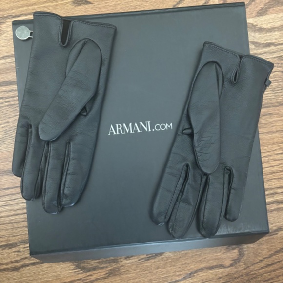 Armani collezioni leather and suede gloves - Picture 2 of 4